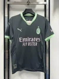 2024-25 AC Milan third away black jersey