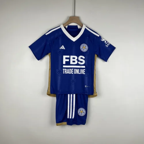 2023-24 Leicester City home kids kit