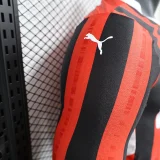 2024-25 AC Milan home long sleeve player version jersey(The player version is more slim fit, it is recommended to buy one size larger)