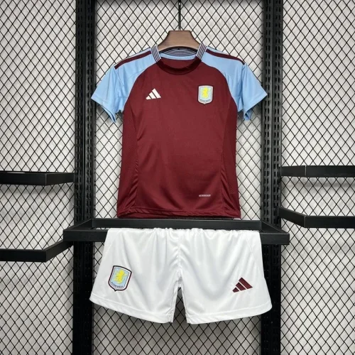2024-25 Aston Villa home kids kit