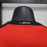 AC Milan 2023-24 home court player version soccer jersey   (The player version is more slim fit, it is recommended to buy one size larger)
