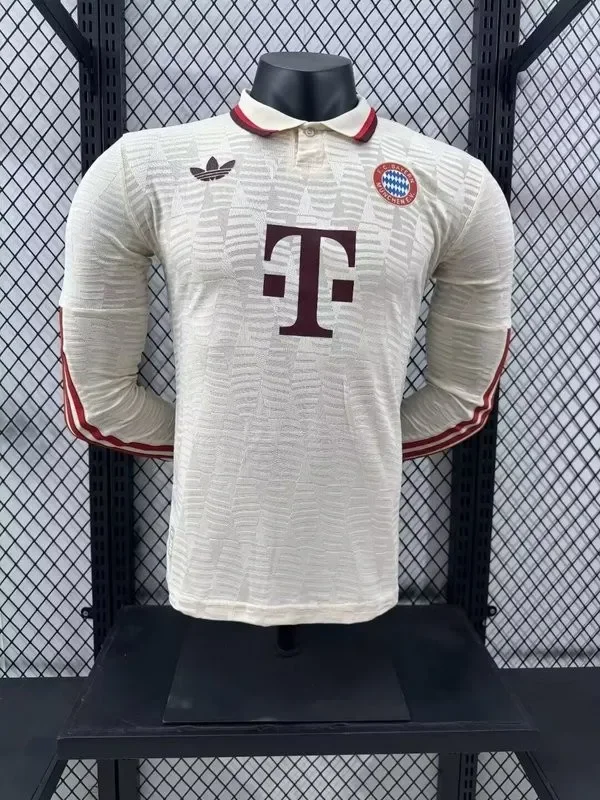 2024-25 Bayern Munich third away long sleeve player version jersey   (The player version is more slim fit, it is recommended to buy one size larger)