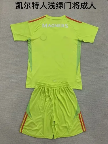 2024-25 Celtic yellow goalkeeper kids kit