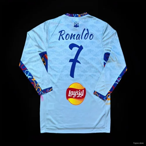 2023-24 Al-Nassr Ronaldo Long Sleeve Blue ALL Stars Special Jersey