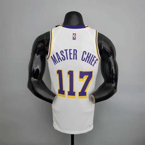 75th Anniversary master chief#117 Lakers White X-BOX Joint White