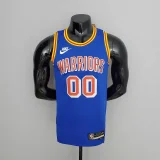 75th Anniversary Cuminga#00 Warriors Vintage Blue NBA Jersey