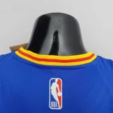 75th Anniversary Cuminga#00 Warriors Vintage Blue NBA Jersey