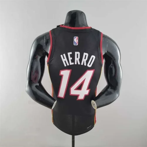 75th Anniversary Miami Heat HERRO#14 black NBA Jersey
