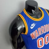 75th Anniversary Cuminga#00 Warriors Vintage Blue NBA Jersey