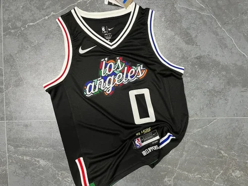 Season 2023 Clippers Black City Edition # 0 NBA Jersey