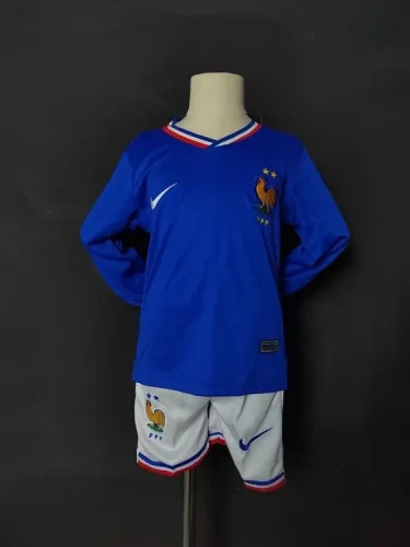 2024 France home long sleeve kids kit