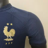 2022 France royal blue player version (The player version is more slim fit, it is recommended to buy one size larger)