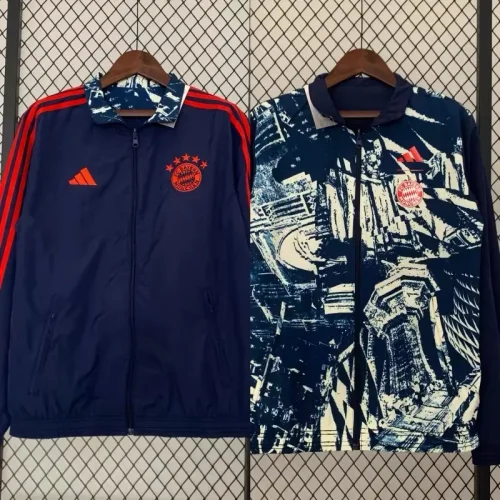 2023-24 season five-star Bayern reversible windbreaker training jacket