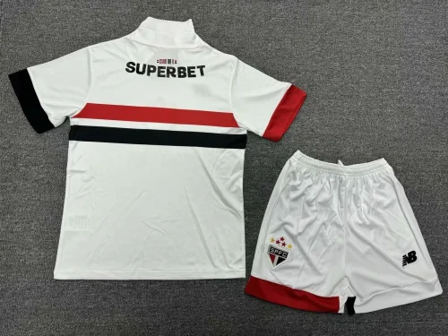 Sao Paulo 2023-24 Home kids soccer jerseys
