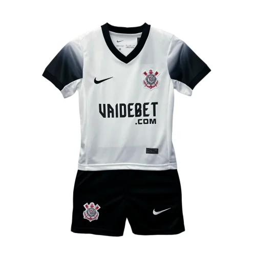 2024-25 Corinthians home white kids kit