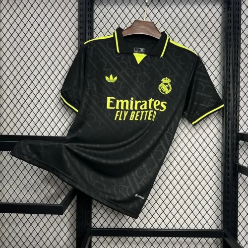 2024-25 Real Madrid  X BLACK AND NEON UNIQUE Jersey