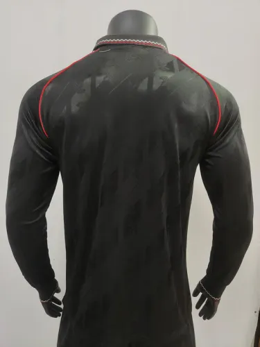 2024-25 Manchester United  Black Model Long sleeve Player version jersey (The player version is more slim fit, it is recommended to buy one size larger)
