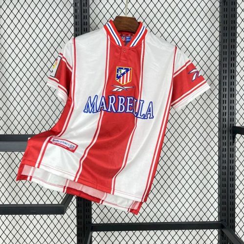 1999-00 .Atletico Madrid home retro Jersey