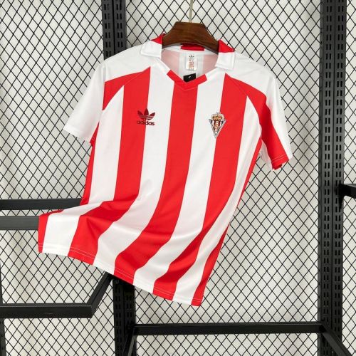 1980-81 .Sporting Gijon   Sporting de Gijon Home Retro Jersey