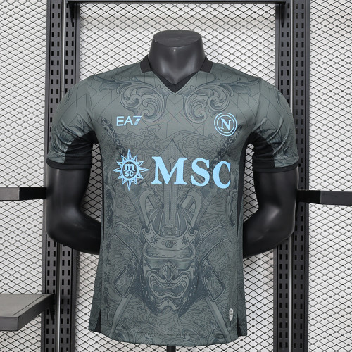 2024-25 Napoli Black Special Player Version Jersey (The player version is more slim fit, it is recommended to buy one size larger)