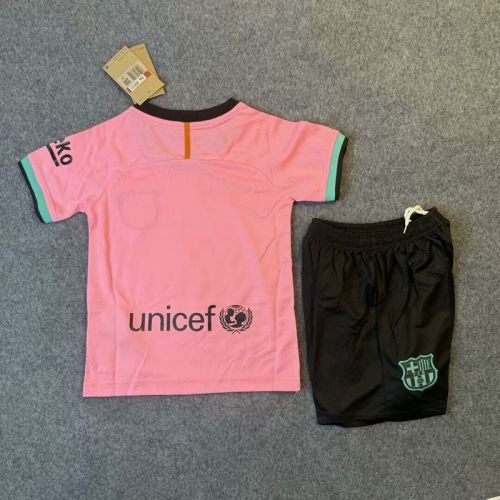 2020-21 .Barcelona  Third Away Pink kid kit