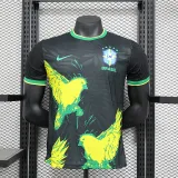2024-25 Brazil black dove of peace player version jersey   (The player version is more slim fit, it is recommended to buy one size larger)