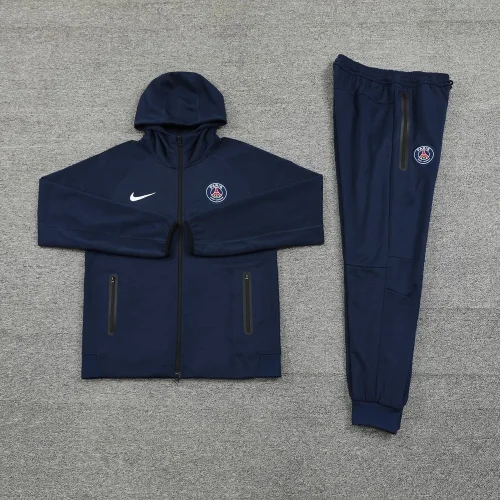 paris saint germain 2024-25 blue hooded tracksuit