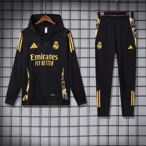 2024-25 Real Madrid black hoodie suit