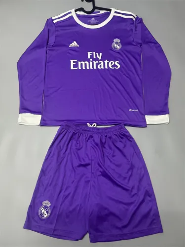 2016-17  Real Madrid  away retro long sleeve kid kit