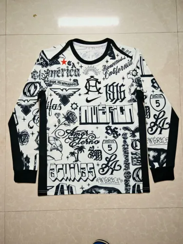2025-26 America white and black long leeve jersey