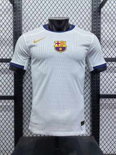 2025-26 Barcelona  white player version jersey (The player version is more slim fit, it is recommended to buy one size larger)