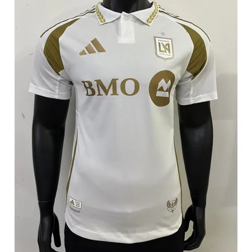 2025-26 Los Angeles FC away white player version jersey   (The player version is more slim fit, it is recommended to buy one size larger)