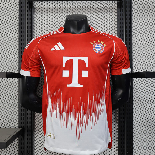 2025-26 Bayern home player version jersey  (The player version is more slim fit, it is recommended to buy one size larger)