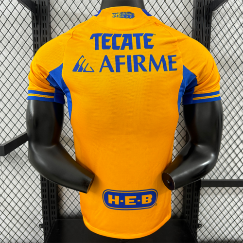 2025-26 Tigres home player version jersey  (The player version is more slim fit, it is recommended to buy one size larger)