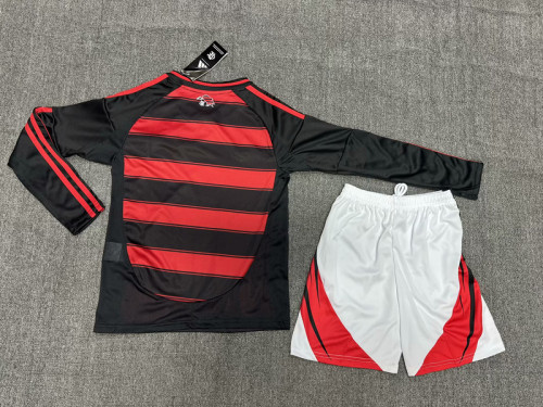 2025-26 Flamengo home long sleeve kid kit