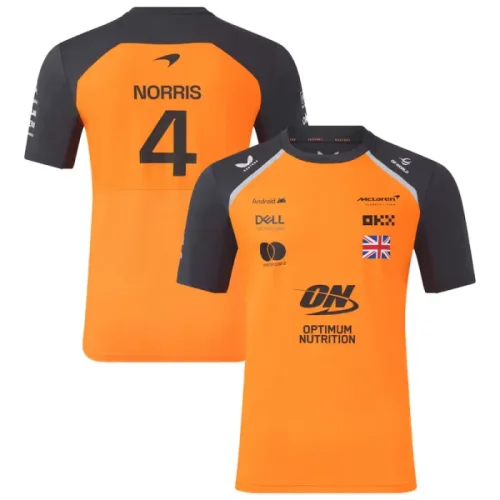 2025 McLaren orange round neck F1