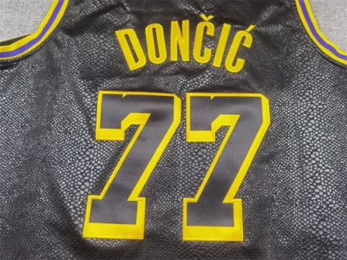 Lakers Snake Black No. 77 Doncic City Edition