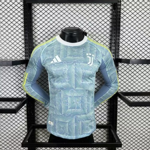 2025-26 Juventus  away long sleeve player version jersey  (The player version is more slim fit, it is recommended to buy one size larger)