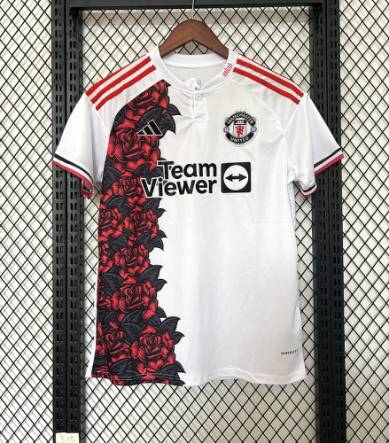 2025-26 Manchester United white and red Special edition jersey
