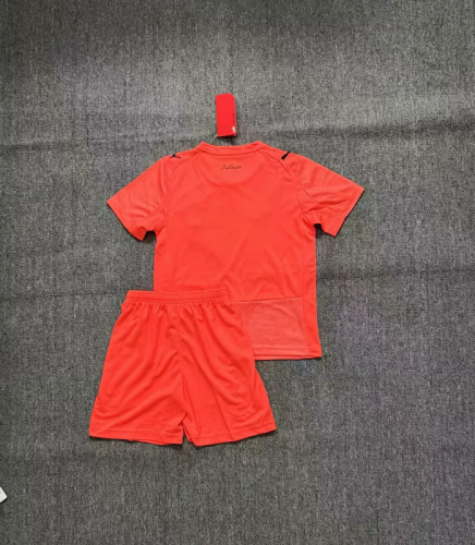 2025-26 Manchester City orange goalkeeper kid kit