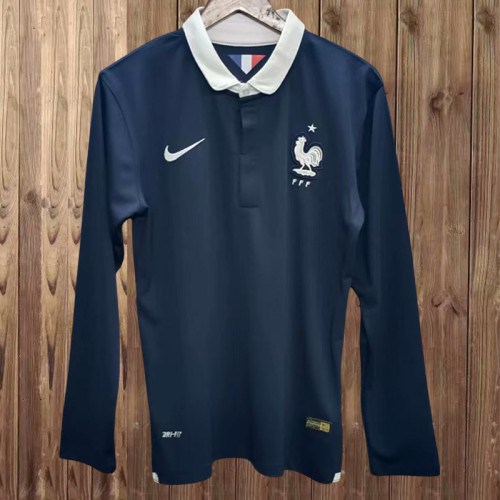 2014 France home long sleeve retro jersey