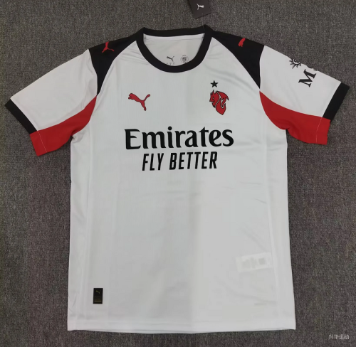 2025-26 AC Milan white soccer jersey