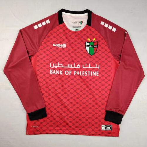 2025-26 25-26 Palestino red long sleeves soccer jersey