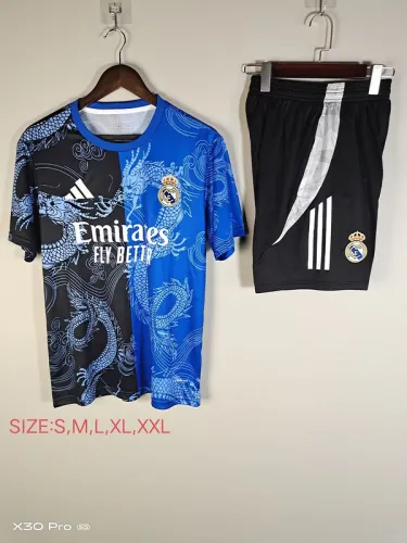 2025-26Real Madrid  blue and black training suit