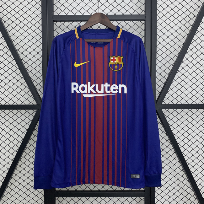 2017-18 .Barcelona  home long sleeve retro jersey