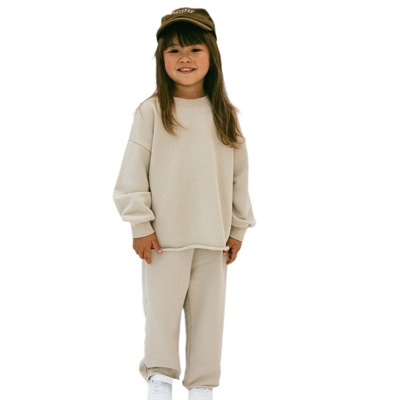 children's wear fashion Korean style simple pullover sweater suit