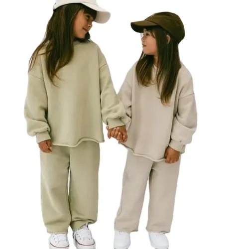 children's wear fashion Korean style simple pullover sweater suit