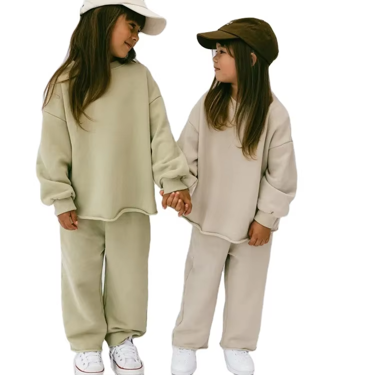 children's wear fashion Korean style simple pullover sweater suit