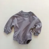 high quality solid color baby romper organic cotton jumpsuit soft
