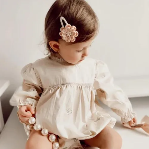 Baby embroidery crawling suit jumpsuit